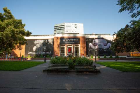 Front of the Portland Art Museum as seen from the street